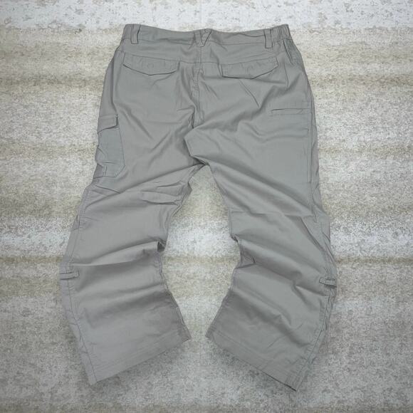 Vintage Y2K Duluth Trading Hiking Pants 36x29 Relaxed Fit Tan Polyester - Picture 1 of 5